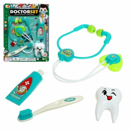 Набор доктора «Маленький стоматолог», 4 предмета набор доктора милый стоматолог с фартуком в коробке