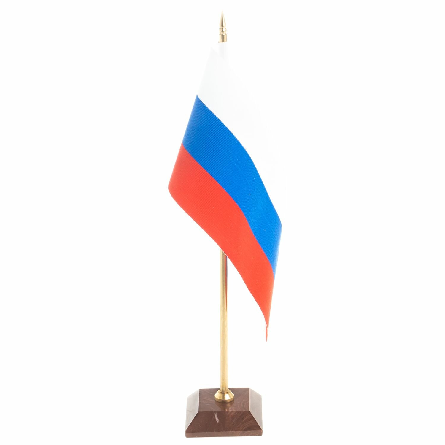 Флагшток с флагом РФ на подставке из лемезита 122829