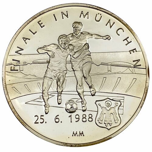 Германия, настольная памятная медаль Чемпионат Европы по футболу ФРГ. Финал 1988 г.