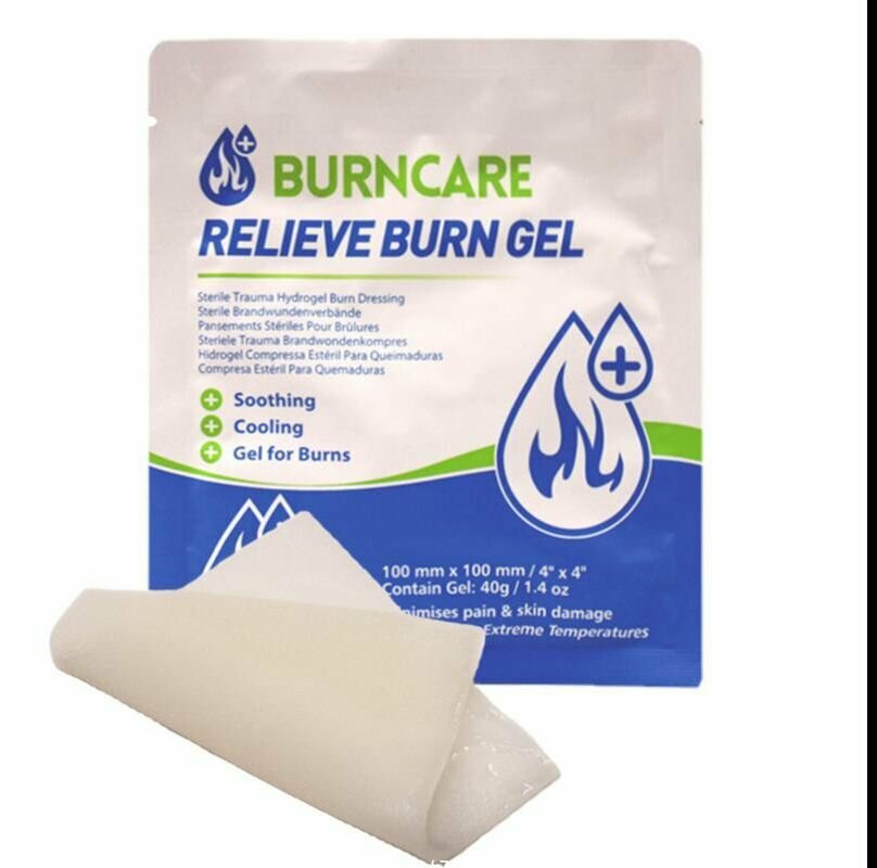 Изображение Противоожоговая Гидрогелевая повязка на рану BURNCARE 100mm x 100mm в аптечку