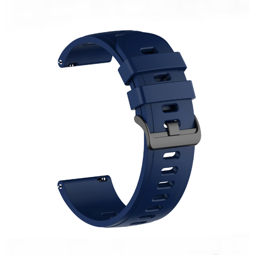 Сменный гипоаллергенный силиконовый ремешок-браслет MyPads Hypo для часов realme Watch S с функцией быстрой замены синий 998₽