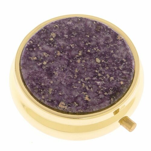 Таблетница на 3 отделения камень флюорит цвет золото 125755 1753₽