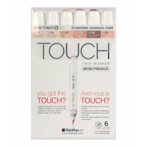 Набор маркеров TOUCH BRUSH Skin Tones 