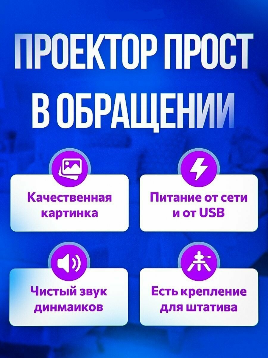 Ультра мини LED проектор мультимедийный карманный