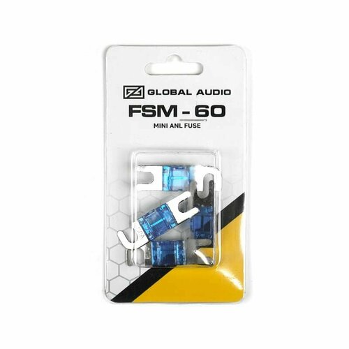 Предохранитель Global Audio FSM-60, 60A (4 шт упаковке) предохранитель global audio fs 300 300a 2 шт в упаковке