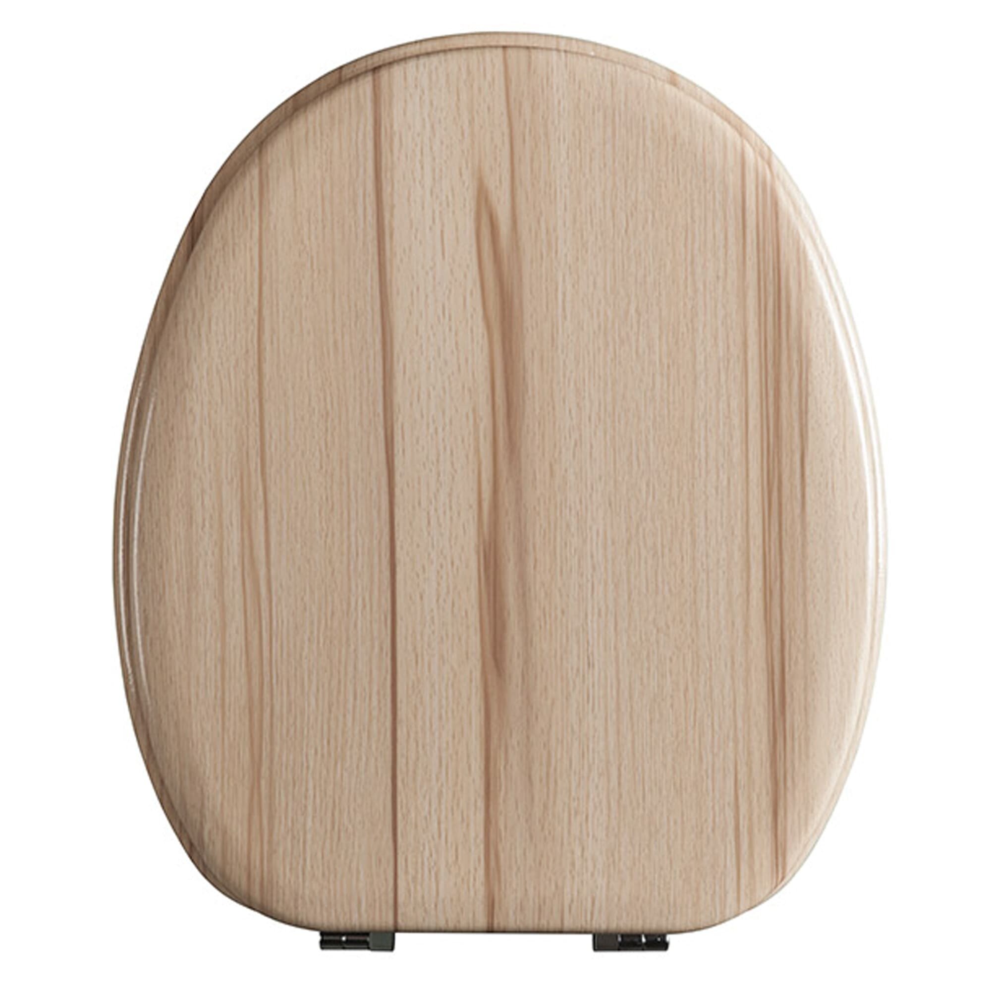 фото Крышка-сиденье КД-03М для унитаза (МДФ/пленка ПВХ/микролифт) бук капучино, ORIO