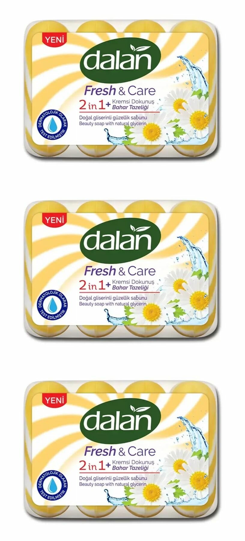 Dalan Мыло туалетное Fresh & Care Весенняя свежесть, 360 г, 3 уп