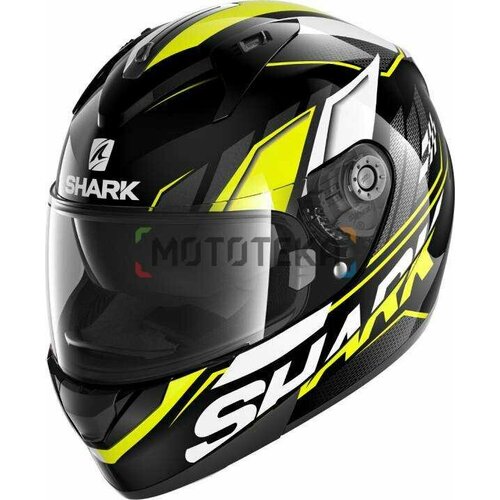 Шлем мото интеграл SHARK (Шарк) RIDILL 1.2 PHAZ Black/Yellow XS