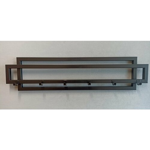 Вешалка для одежды настенная металлическая в прихожую для хранения вещей 