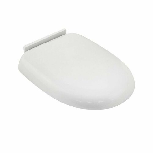 Санакс - Крышка для унитаза белая пластиковая с микролифтом, заоваленная
