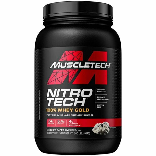 Изолят сывороточного протеина MuscleTech Nitro-Tech Whey Gold Isolate 907 г (печенье с кремом)