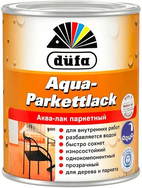 фото Аква лак паркетный Dufa Aqua Parkettlack 750 мл