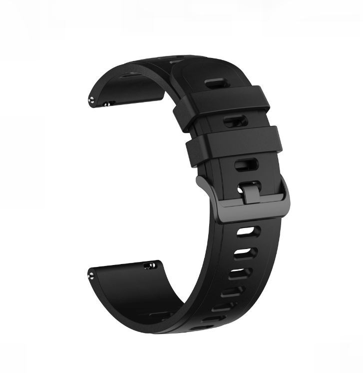 Сменный, гипоаллергенный, силиконовый ремешок-браслет MyPads Hypo для умных смарт-часов realme Watch S с функцией быстрой замены, черный