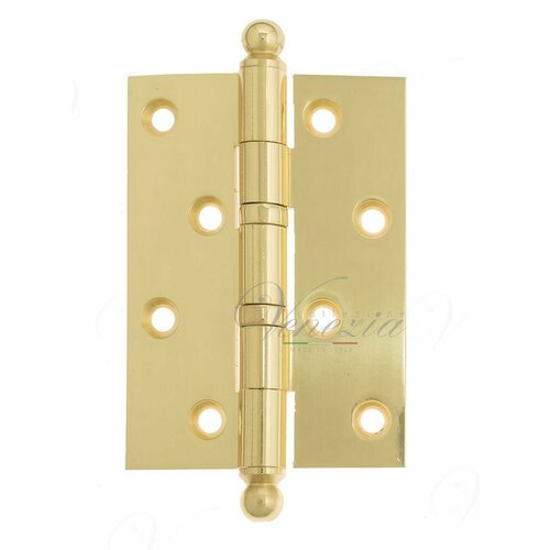Петля дверная универсальная латунная Venezia CRS010 102*76*3 полированная латунь