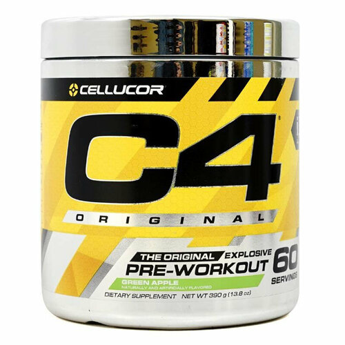 фото С4 pre workout 390 gr, 60 порции(й), зеленое яблоко cellucor