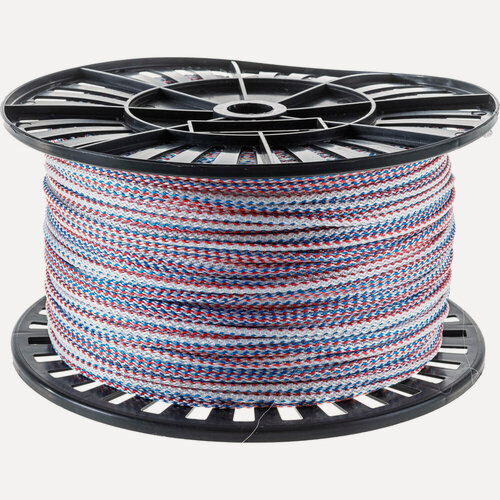 Изображение товара Вязаный полипропиленовый шнур, белый/цветной, катушка, 4мм х 500м Эбис 00099