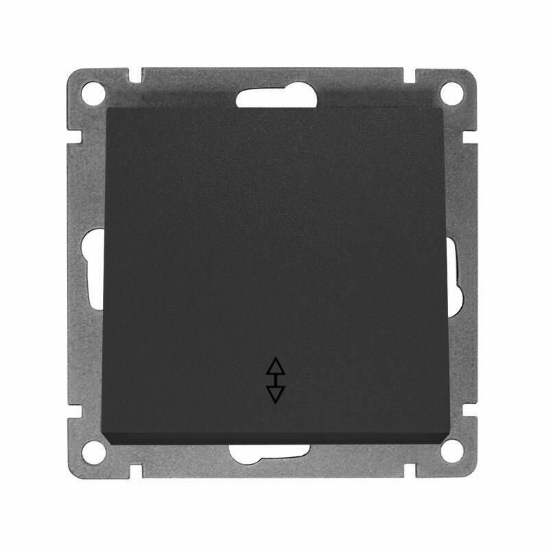 фото Переключатель проходной 1-кл. СП Афина 10А IP20 механизм графит Universal A0025-Gr