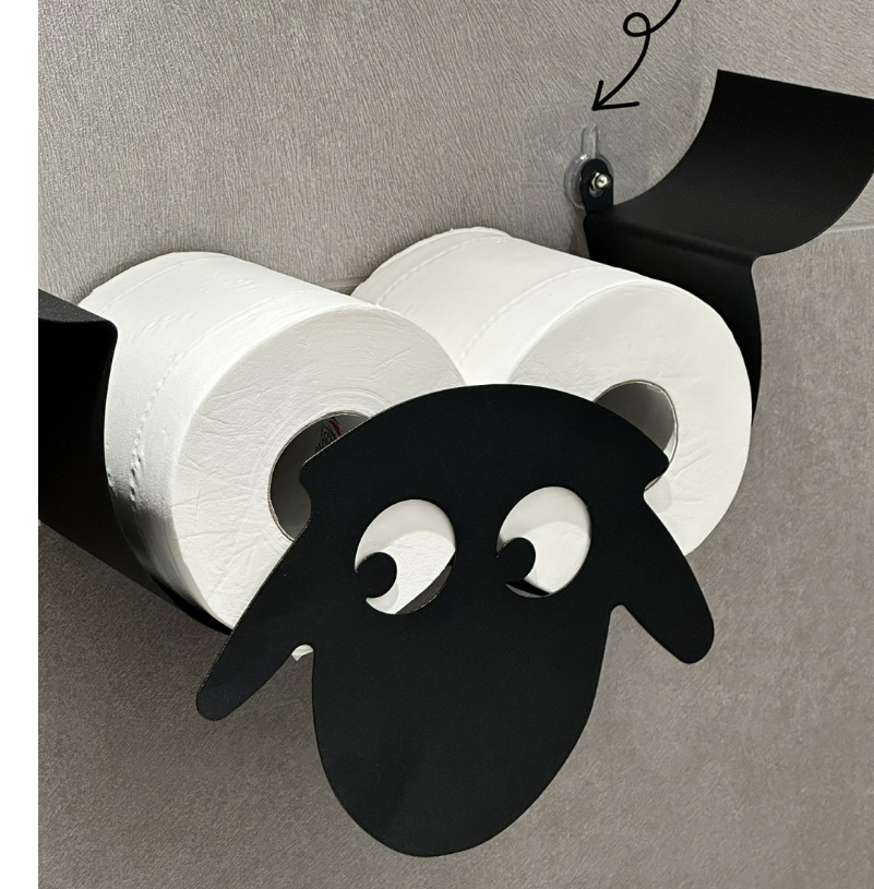 Бумагодержатель настенный кухонный для туалетной бумаги MyPads из нержавеющего металла, идеально впишется в любой интерьер в виде овечки, стильный .