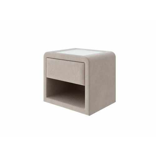 PROxSON Тумба Cube (Ткань: Велюр Monopoly Миндаль (111)) 52x41