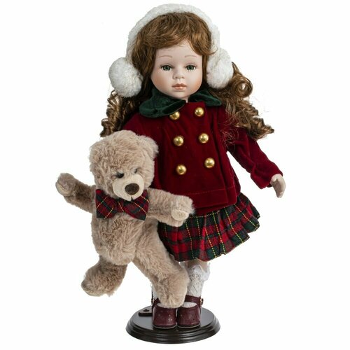 сувенирная фарфоровая кукла мальчик Кукла Варя, L22 W16 H37 см