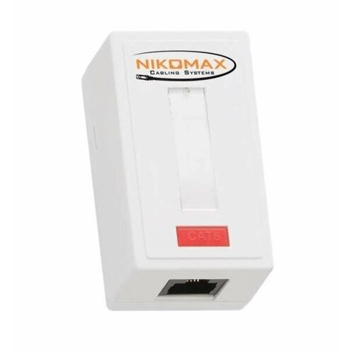 Розетка 1 порт кат6 класс E 250МГц RJ458P8C 110KRONE T568AB на печатной плате неэкран бел NIKOMAX NMC-WO1UE2-WT 330₽