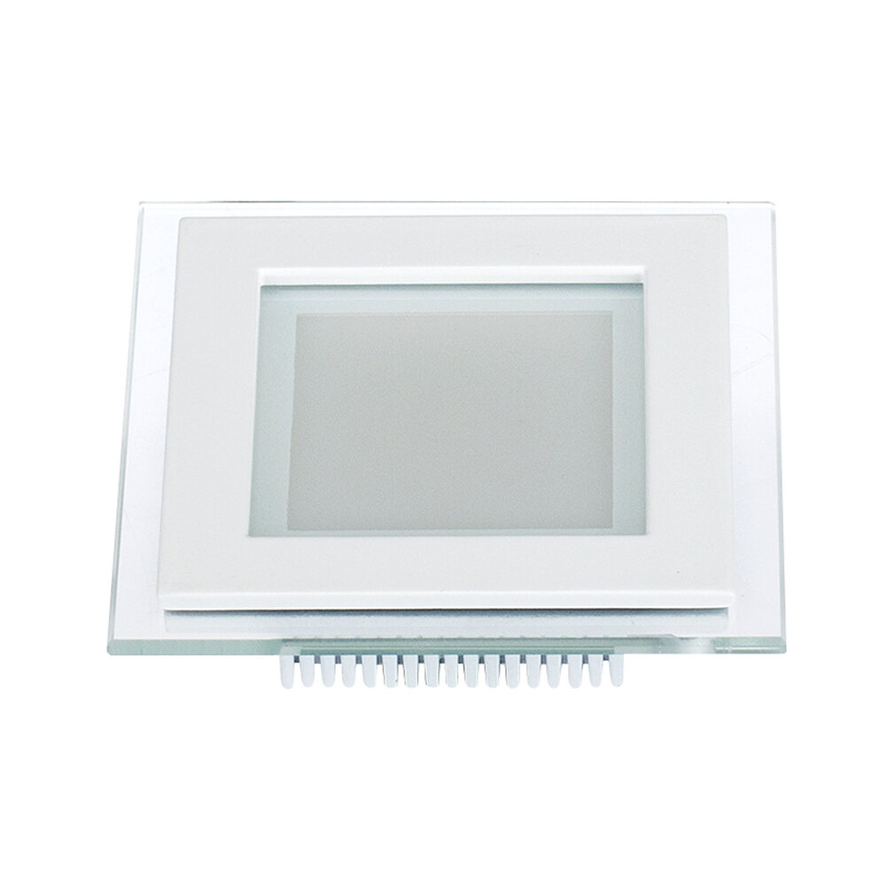 Встраиваемый светильник-панель 6W Белый теплый 015572 LT-S96x96WH стекло 220V IP20 квадратный белый