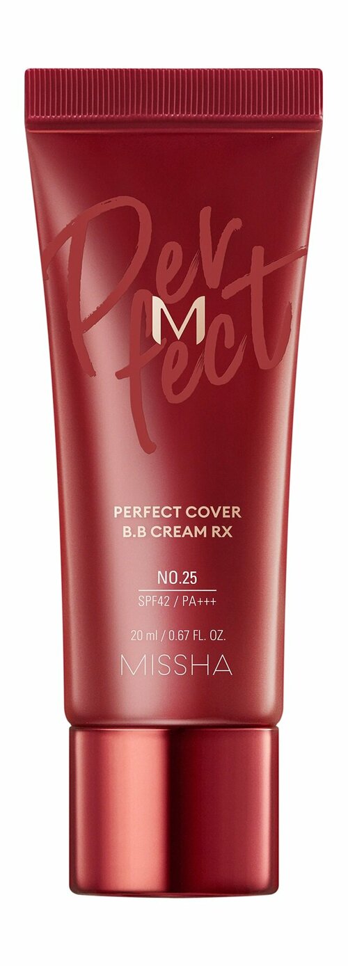 MISSHA M Perfect Cover BB Cream Rx Тональный BB крем для лица SPF42/PA, 20 мл, 25 Warm beige