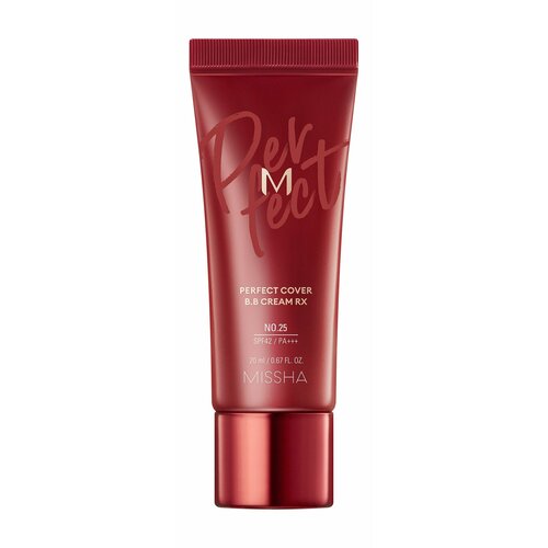 MISSHA M Perfect Cover BB Cream Rx Тональный BB крем для лица SPF42/PA, 20 мл, 25 Warm beige тональный крем missha m perfect cover bb cream spf42 pa no 25 warm beige 20 мл