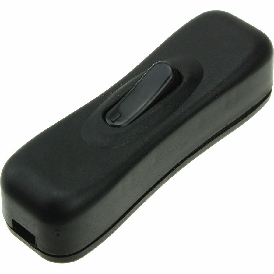 фото Выключатель сетевой для БРА 19*19*60мм, проходной, черный