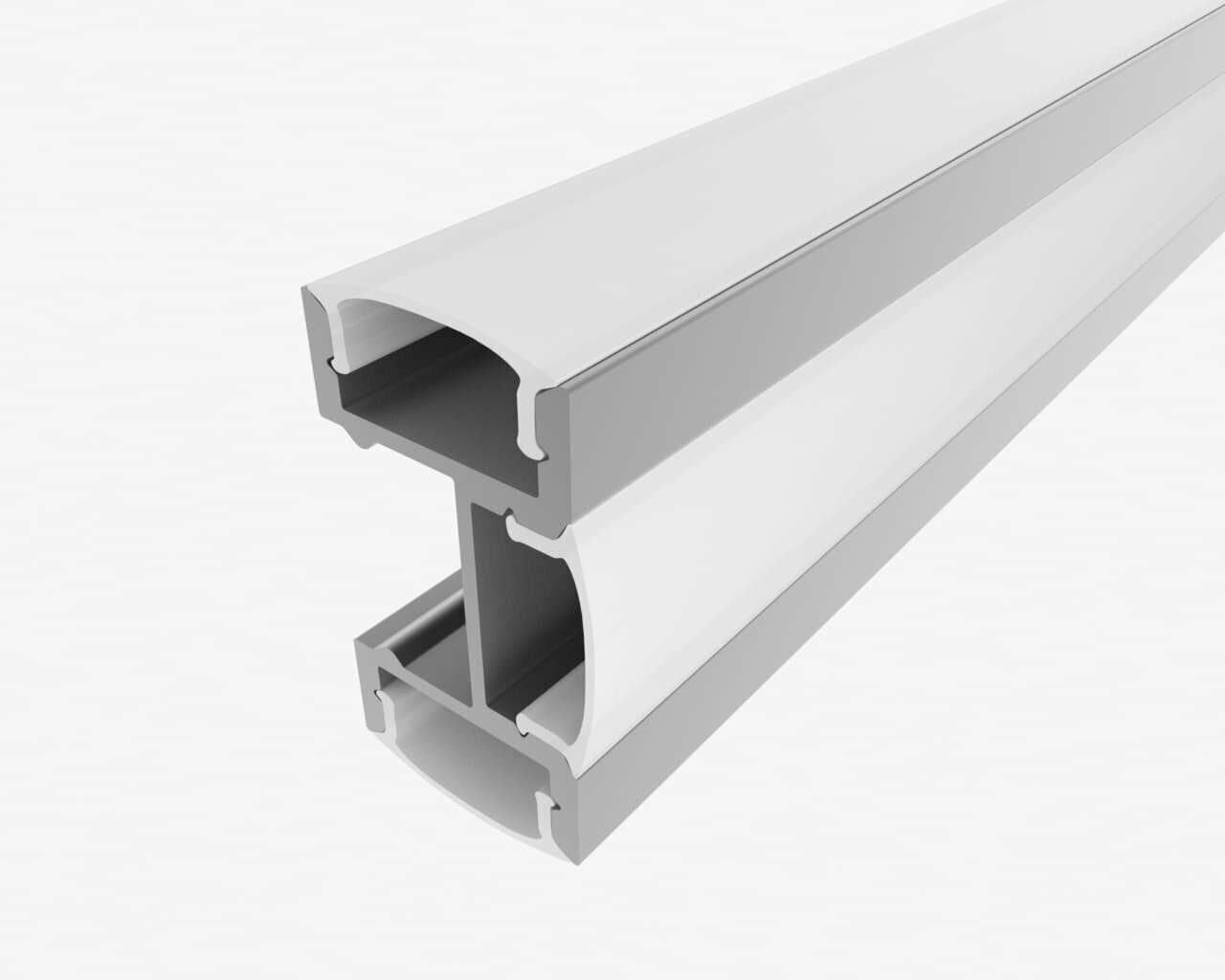 LC-LPF2716M16-1 (1м профиль+1м рассеиватель 3шт+2 заглушки+2 крепежа)
