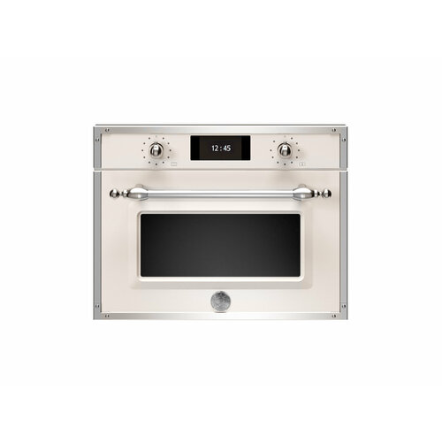 F457HERVTAX Компактный духовой шкаф Bertazzoni комбинированный с пароваркой 60x45 см Слоновая кость хром 31590000₽