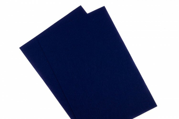 Фетр жёсткий 20х30см цвет 679 синий толщина 1мм 1021-105 1 лист
