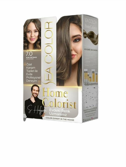 SEA COLOR Набор для окрашивания волос HOME COLORIST HAIR DYE KIT 7.0 Песчаная буря