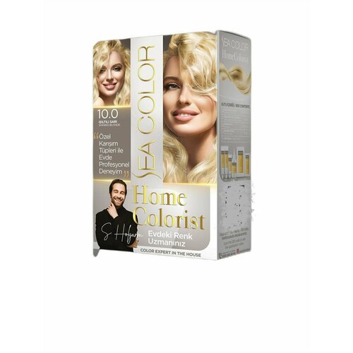 SEA COLOR Набор для окрашивания волос HOME COLORIST HAIR DYE KIT 10.0 Сияющий блондин