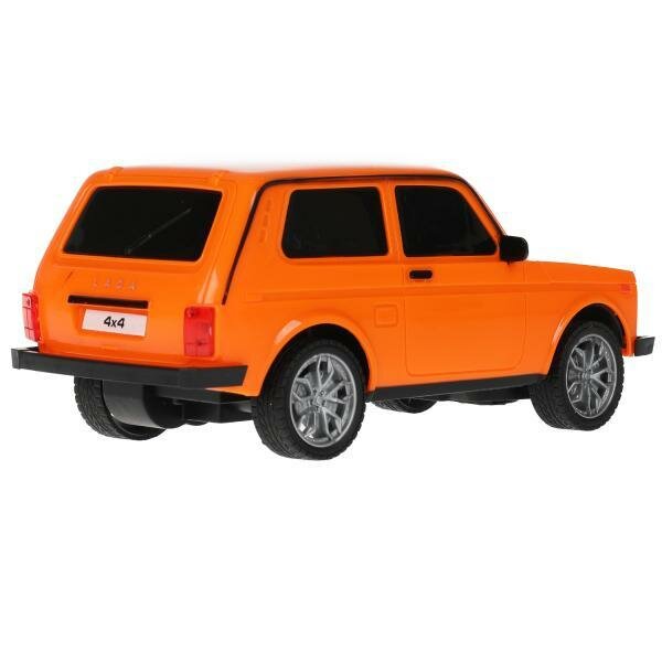 Машина на Радиоуправлении Технопарк LADA 4x4 18 см, свет фар, оранжевый LADA4X4 в коробке — фото 10