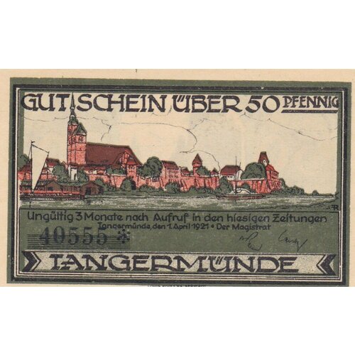Германия (Веймарская Республика) Тангермюнде 50 пфеннигов 1921 г.