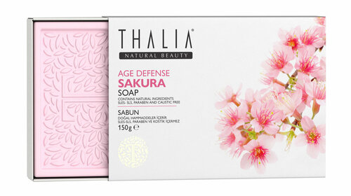 THALIA NATURAL BEAUTY Sakura Age Defense Soap Мыло антивозрастное с ароматом сакуры, 150 г