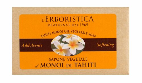 LERBORISTICA Мыло ATHENA’S твердое растительное с маслом Монои Таити, 100 г