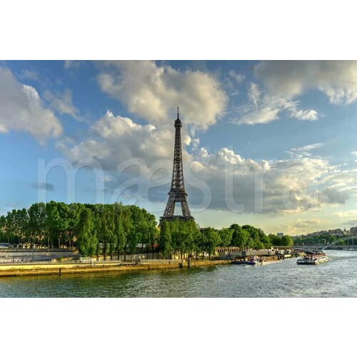 Фотообои Париж Эйфелева башня летом 275x413 (ВхШ), бесшовные, флизелиновые, MasterFresok арт 9-732 фотообои эйфелева башня в красных тонах 275x413 вхш бесшовные флизелиновые masterfresok арт 9 781