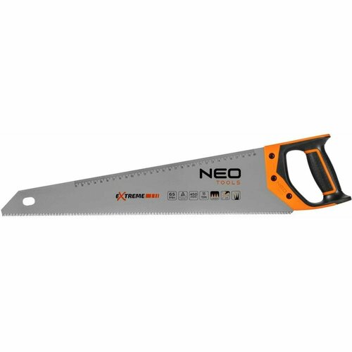 ножовка stanley stht20371 1 sharpcut 500mm 11tpi Ножовка по дереву NEO Tools 450 мм, 11TPI 41-166