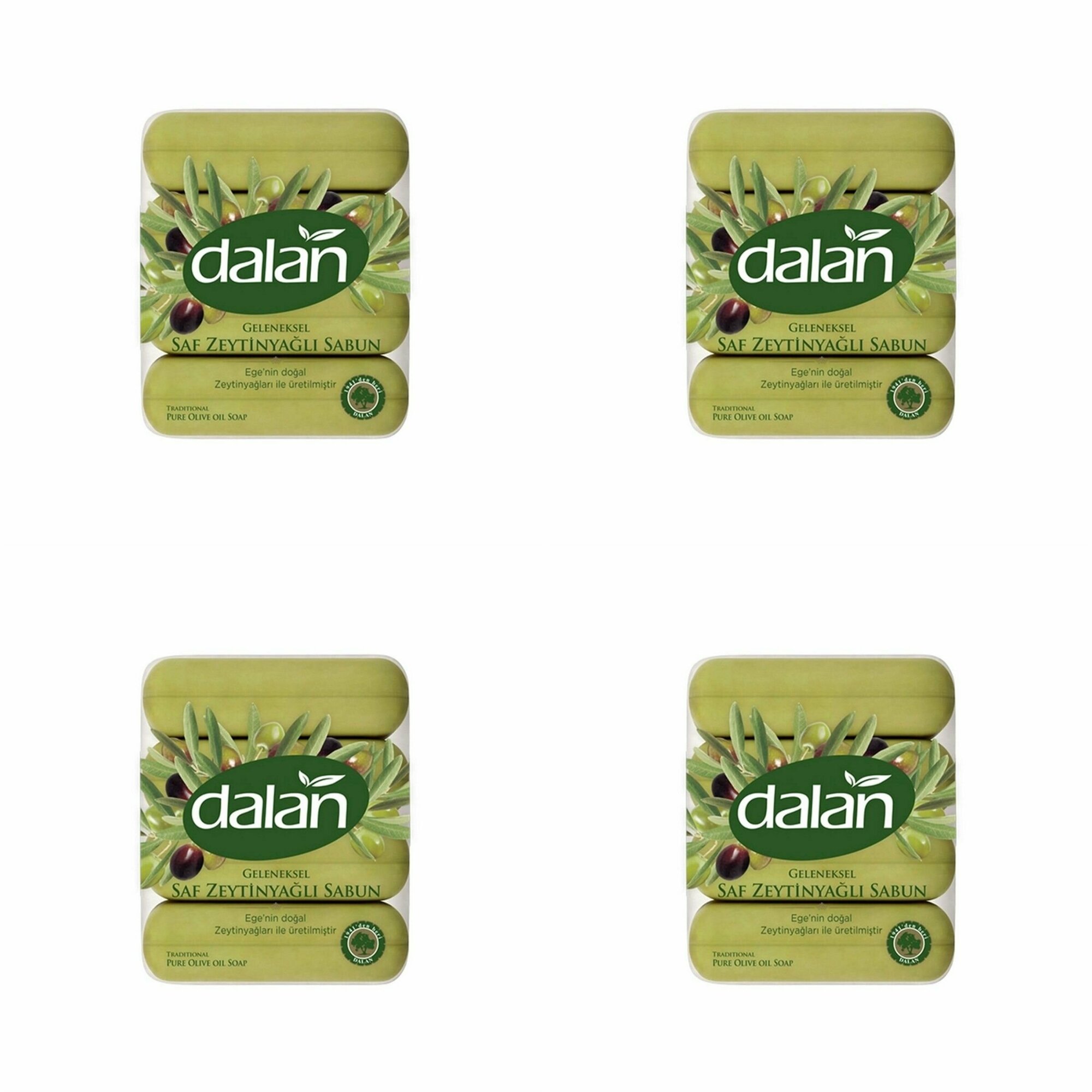 фото Dalan Мыло туалетное Оливковое масло традиционное, 280 г, 4 уп