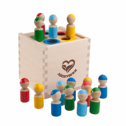 Сортер в коробочке «Разноцветные человечки», Леснушки