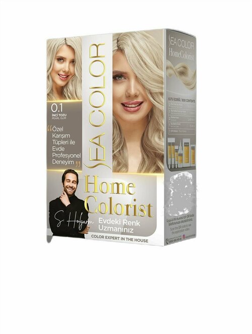 SEA COLOR Набор для окрашивания волос HOME COLORIST HAIR DYE KIT 0.1 Жемчужный порошок