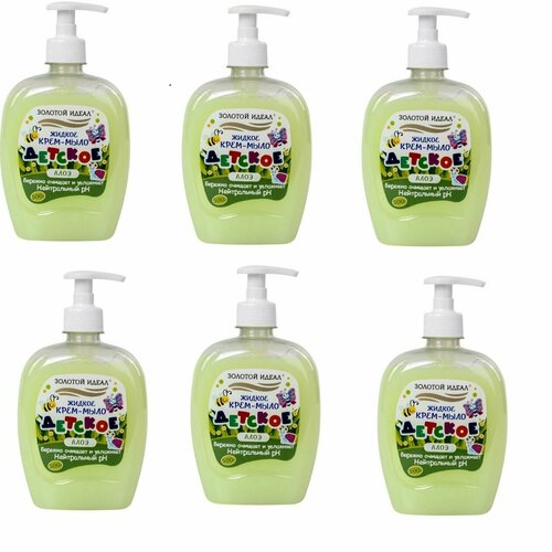 Золотой идеал Крем-Мыло жидкое Детское, Алоэ, 500 мл - 6 шт