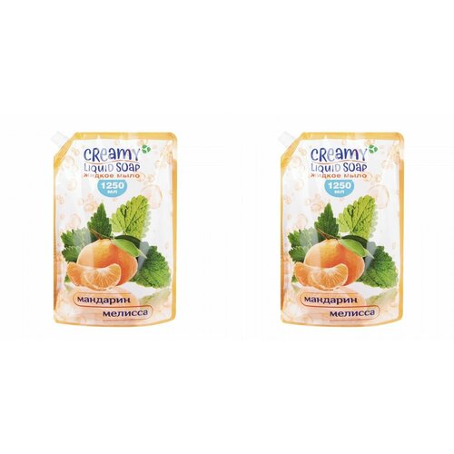 CREAMY Жидкое мыло для рук Мандарин и мелисса 1,25л, 2 шт.