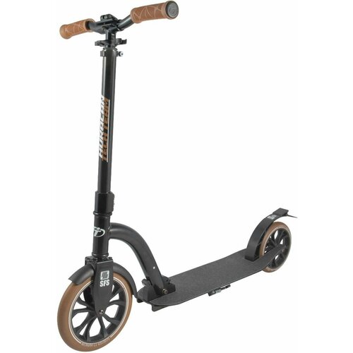 фото Самокат складной huracan 2021 колёса 230 мм/ 180 мм abec 7 до 50 кг тормоз-крыло tech team 113946 чёрный/коричневый techteam