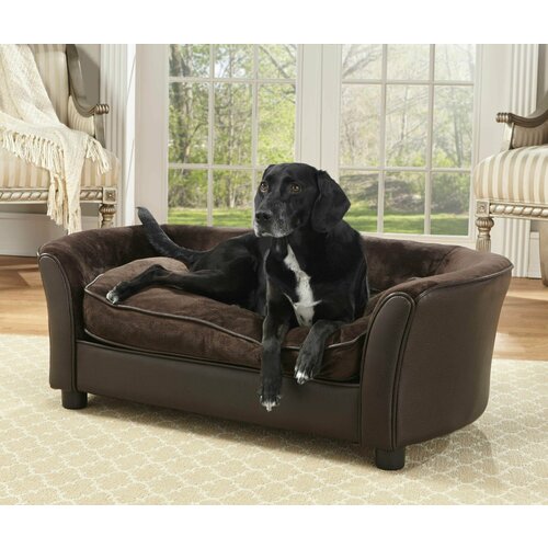 Диван лежак для собак FUNTIKSTORE Вестминстер браун 107x58x36 коричневый для больших и средних пород собак 29500₽