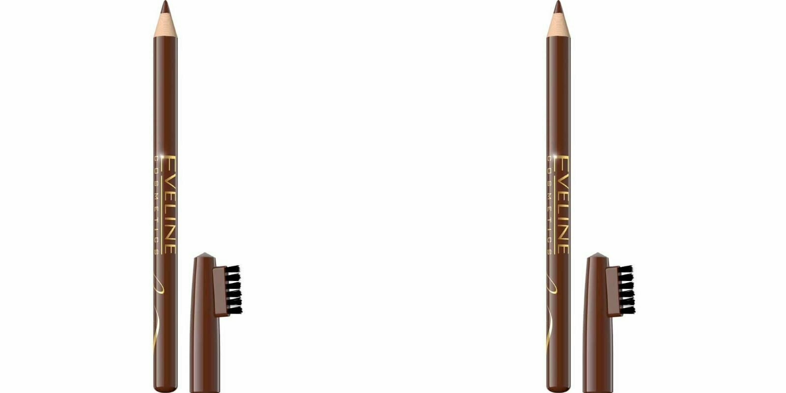 Eveline Cosmetics Контурный карандаш для бровей Коричневый, 2 шт.