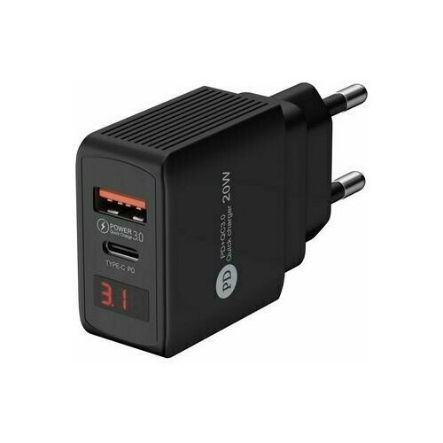 Сетевое зарядное устройство WIIIX (UNNK-4-2-02-QCPD-B) черный, черный