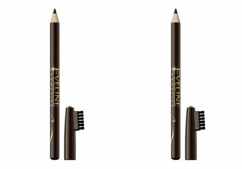 Eveline Cosmetics Контурный карандаш для бровей Medium brown, 1,1 г, 2 штуки
